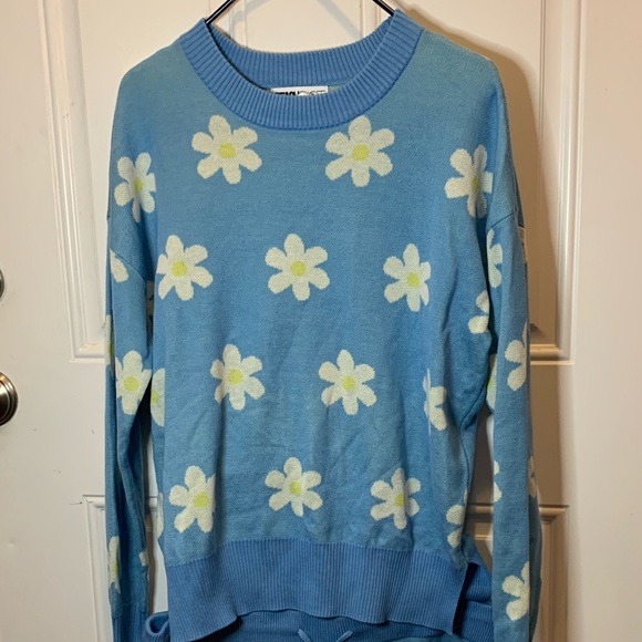 Beach Riot Women’s Callie Spring Daisy Blue Sweater Coverup Size S - Picture 6 of 10